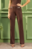 ONE UP - Calça Dark Brown