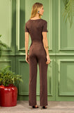 ONE UP - Calça Dark Brown