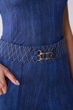 ONE UP - Calça New Blue Jeans C/ Gold Blue Jean Azul