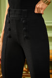 ONE UP - Calça Paris Black C/ Botões Black - Verão 27