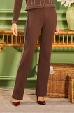 ONE UP - Calça Paris Dark Brown C/ Pespontos - Verão 27