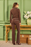 ONE UP - Calça Paris Dark Brown C/ Pespontos - Verão 27