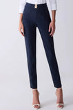 ONE UP - Calça Tóquio Navy Fivela Gold Cristal Marinho