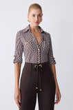 ONE UP - Camisa Camilla Marrom