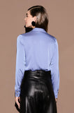 ONE UP - Camisa Cetim Blue C/ Gold Azul