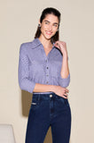 ONE UP - Camisa Listras Blue/ White Azul Estampado