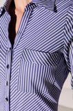 ONE UP - Camisa Listras Blue/ White Azul Estampado