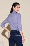 ONE UP - Camisa Listras Blue/ White Azul Estampado