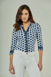 ONE UP - Camisa Marie Ane Branco Estampado