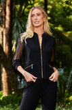 ONE UP - Casaco Black Wave C/ Tule Preto