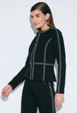 ONE UP - Casaco Paris Black Pespontos White Preto