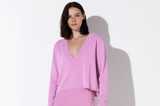 LAFORT - Blusa Decote V Thelma Rosa Crush