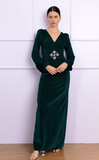 PATBO - Vestido Longo Verde Escuro