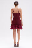 PATBO - Vestido Curto Vermelho Escuro