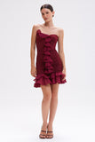 PATBO - Vestido Curto Vermelho Escuro