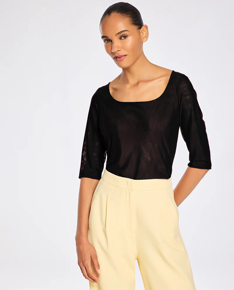 LAFORT - Blusa Decote U Eliana Preto - Verão 27