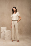 MADRE REINA - Blusa Sophie Perfuro Mr Couro OFF White
