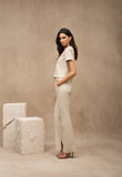 MADRE REINA - Blusa Sophie Perfuro Mr Couro OFF White