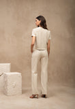 MADRE REINA - Blusa Sophie Perfuro Mr Couro OFF White