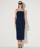 LAFORT - Vestido Mini Pregas Giana Azul Profundo