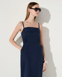 LAFORT - Vestido Mini Pregas Giana Azul Profundo