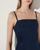 LAFORT - Vestido Mini Pregas Giana Azul Profundo