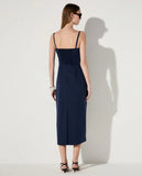 LAFORT - Vestido Mini Pregas Giana Azul Profundo