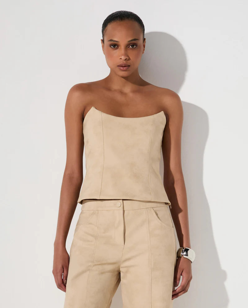 LAFORT - Top Corset Caetana Bege Piroteca
