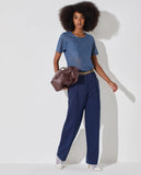 LAFORT - Calça Pantalona Elenora Azul Profundo