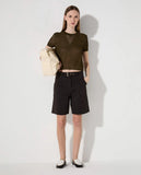 LAFORT - Shorts com Cinto Vittoria Marrom Coffee