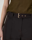 LAFORT - Shorts com Cinto Vittoria Marrom Coffee