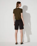 LAFORT - Shorts com Cinto Vittoria Marrom Coffee