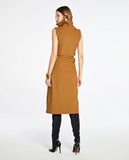 LAFORT - Vestido Midi Winona Marrom Camurca