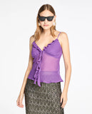 LAFORT - Top Babados Cherie Roxo Manhattan