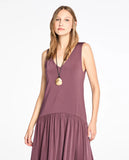LAFORT - Vestido Midi Ebony Marrom Chelsea