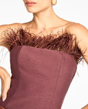 LAFORT - Top C/ Plumas Jolie Marrom Chelsea