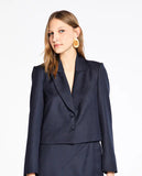 LAFORT - Blazer Botões Lorenza Xadrez Azul Profundo