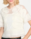 LAFORT - T-Shirt C/ Bordado Cora OFF White