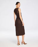 LAFORT - Vestido Bordado Layla Marrom Noir - Verão 27