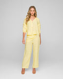 ANA VARGAS - Blusa Gabi Mr Linho Amarelo Camomila