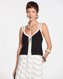 LAFORT - Top C/ Alças Carolina Preto/OFF White