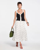 LAFORT - Top C/ Alças Carolina Preto/OFF White