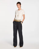 LAFORT - Blusa Manga Curta Jaque OFF White