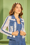 ONE UP - Jaqueta Renda OFF C/ New Jeans Denin - Verão 27