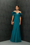 KALANDRA - Vestido Alanis C/ Flor Azul