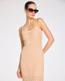 LAFORT - Vestido Midi Harper Rosa Ballet/ Dourado - Verão 27