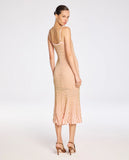 LAFORT - Vestido Midi Harper Rosa Ballet/ Dourado - Verão 27