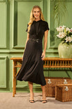 ONE UP - Saia Black Maxi Fivela Preto - Verão 27