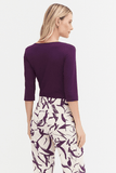 STROKE - T-shirt Fionna M 3/4 Berinjela Roxo