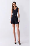 ONE UP - Top Black Nervuras Preto